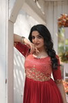 KA 1108 Blooming Embroidery Designer Gown Wholesale Price In Surat
